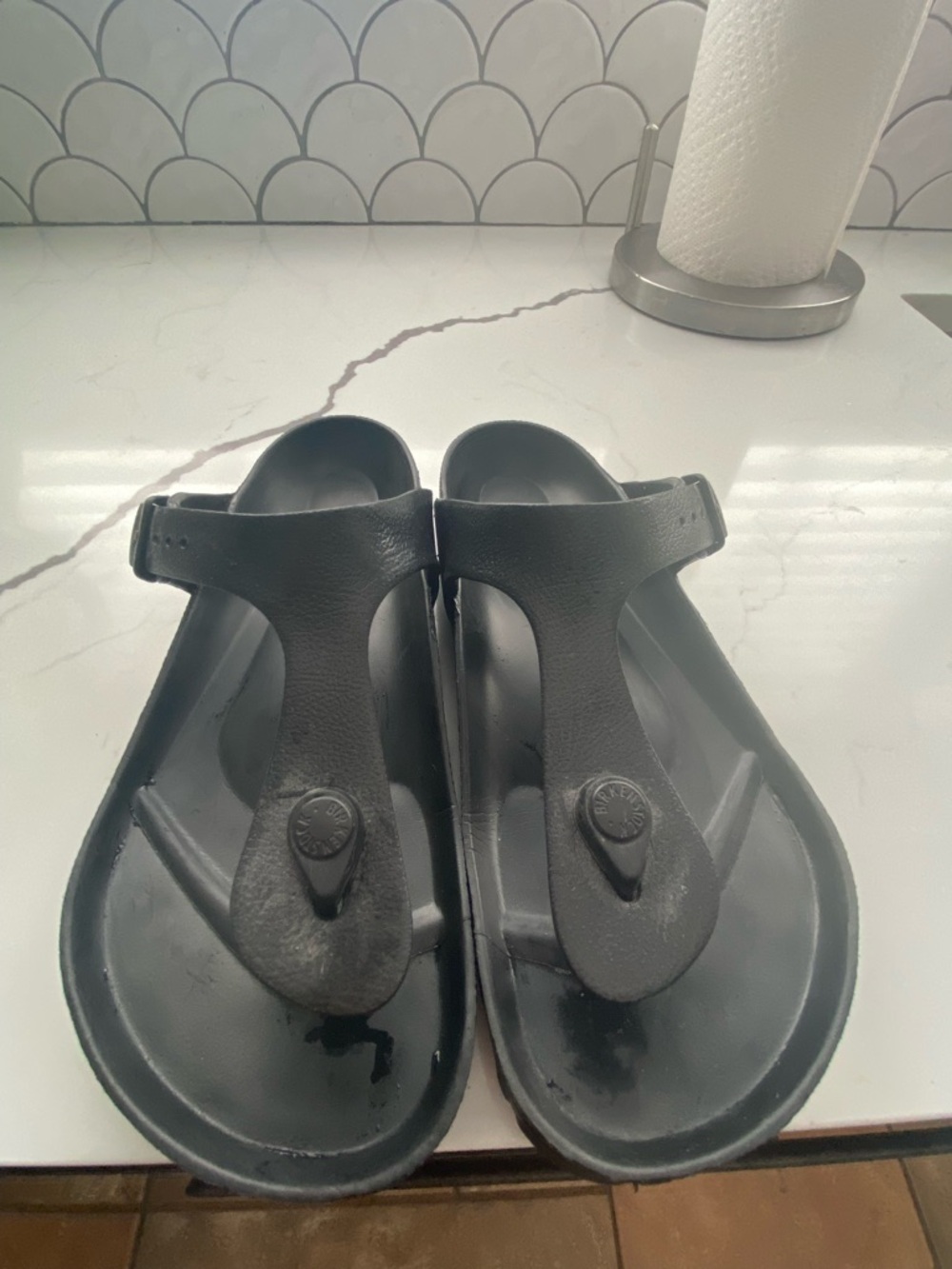 Birkenstock Gizeh EVA sandals.